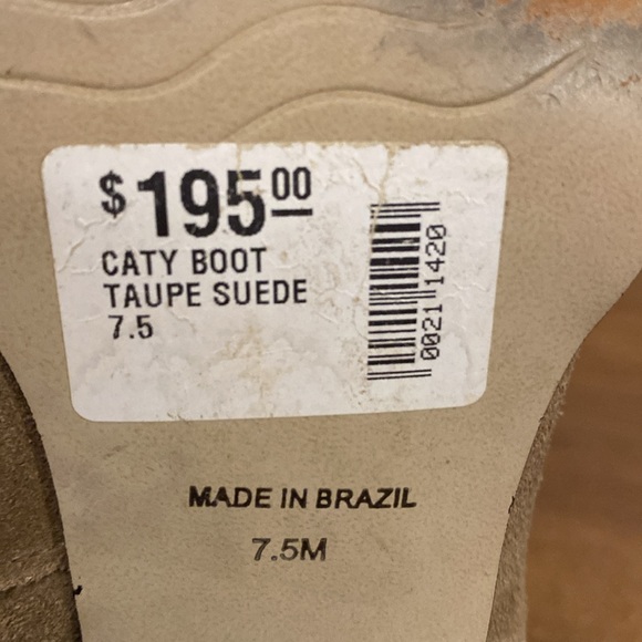 Caty Ankle Boot SZ 7.5 suede tan western - Picture 6 of 11